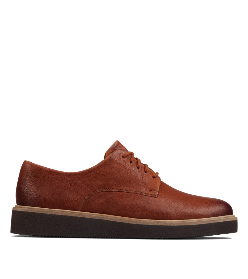 Clarks - Baille Stitch Dark Tan Leather Clarks - Baille Stitch Dark Tan Leather